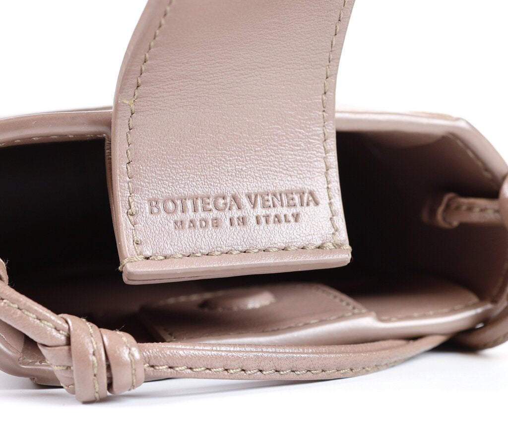 Brown Cassette Leather Crossbody Phone Holder