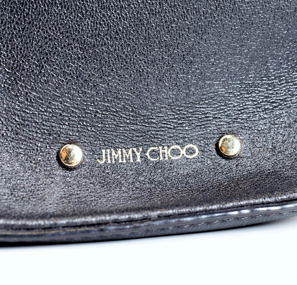 Black Leather Embossed Fanny Pack/Crossbody