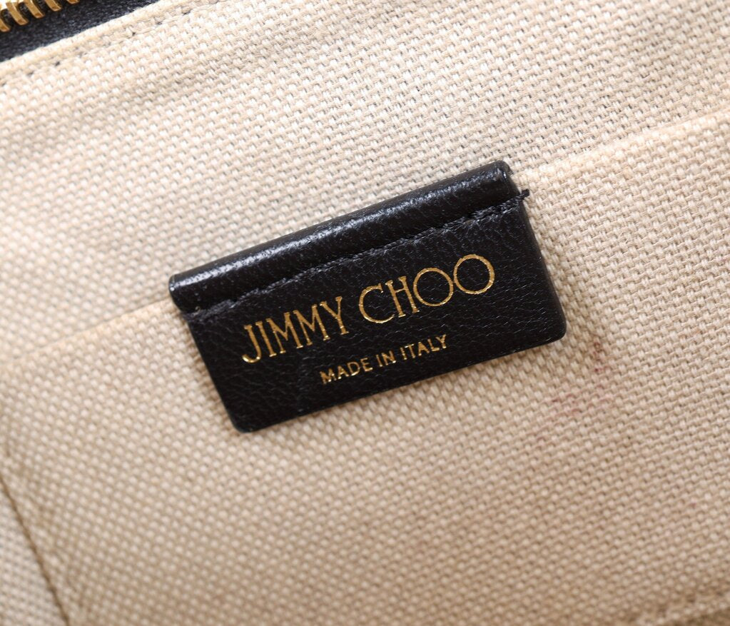 Black Leather Embossed Fanny Pack/Crossbody