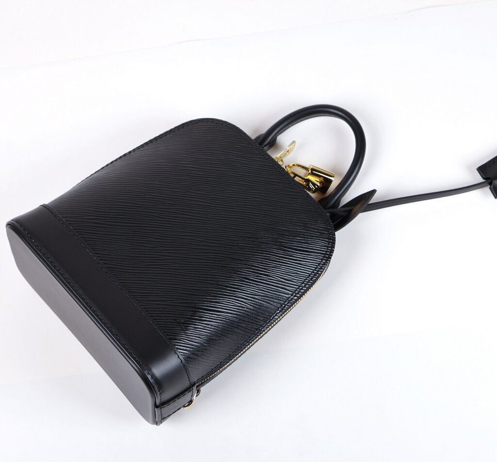Black Epi Leather Alma Backpack