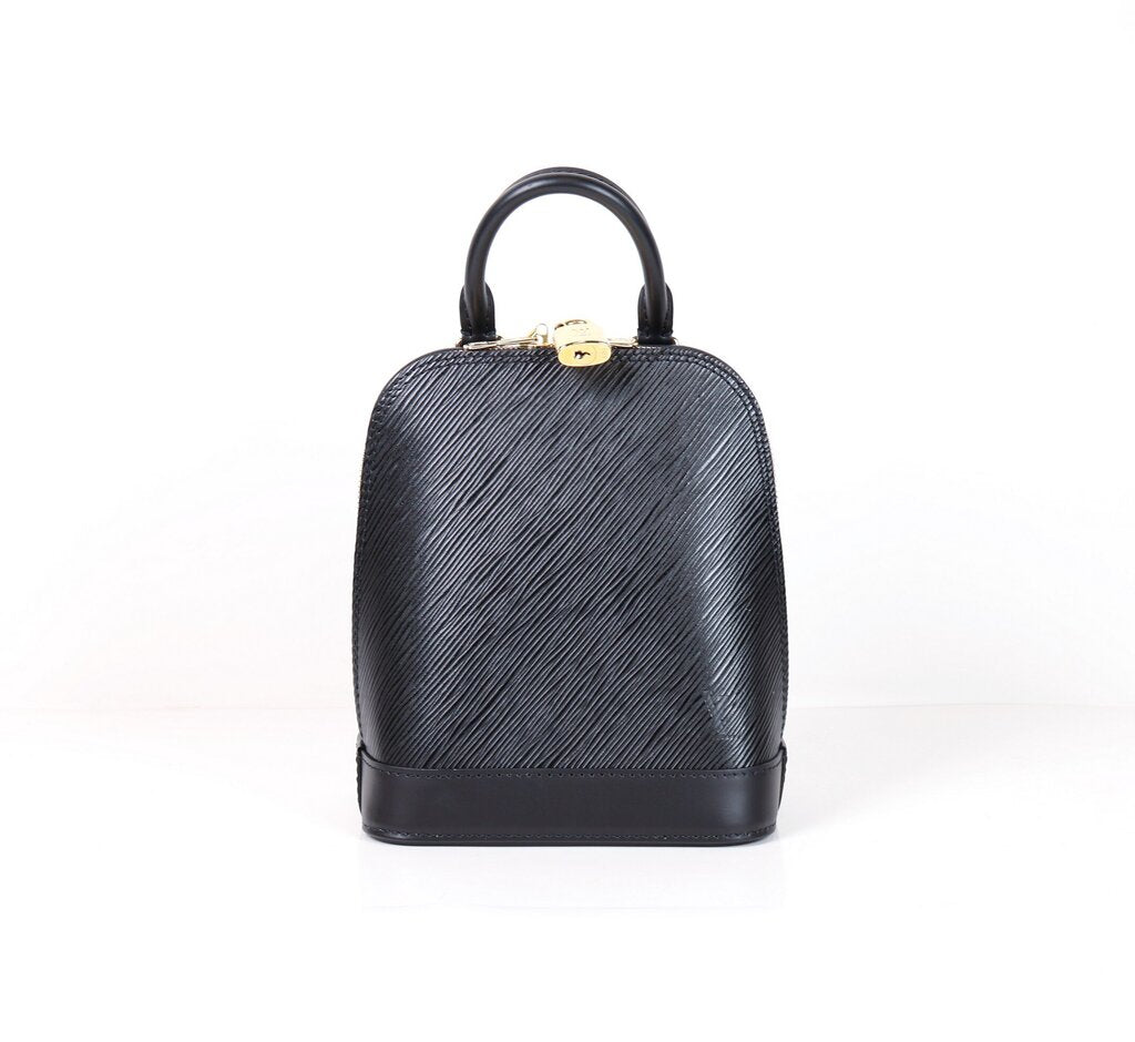 Black Epi Leather Alma Backpack