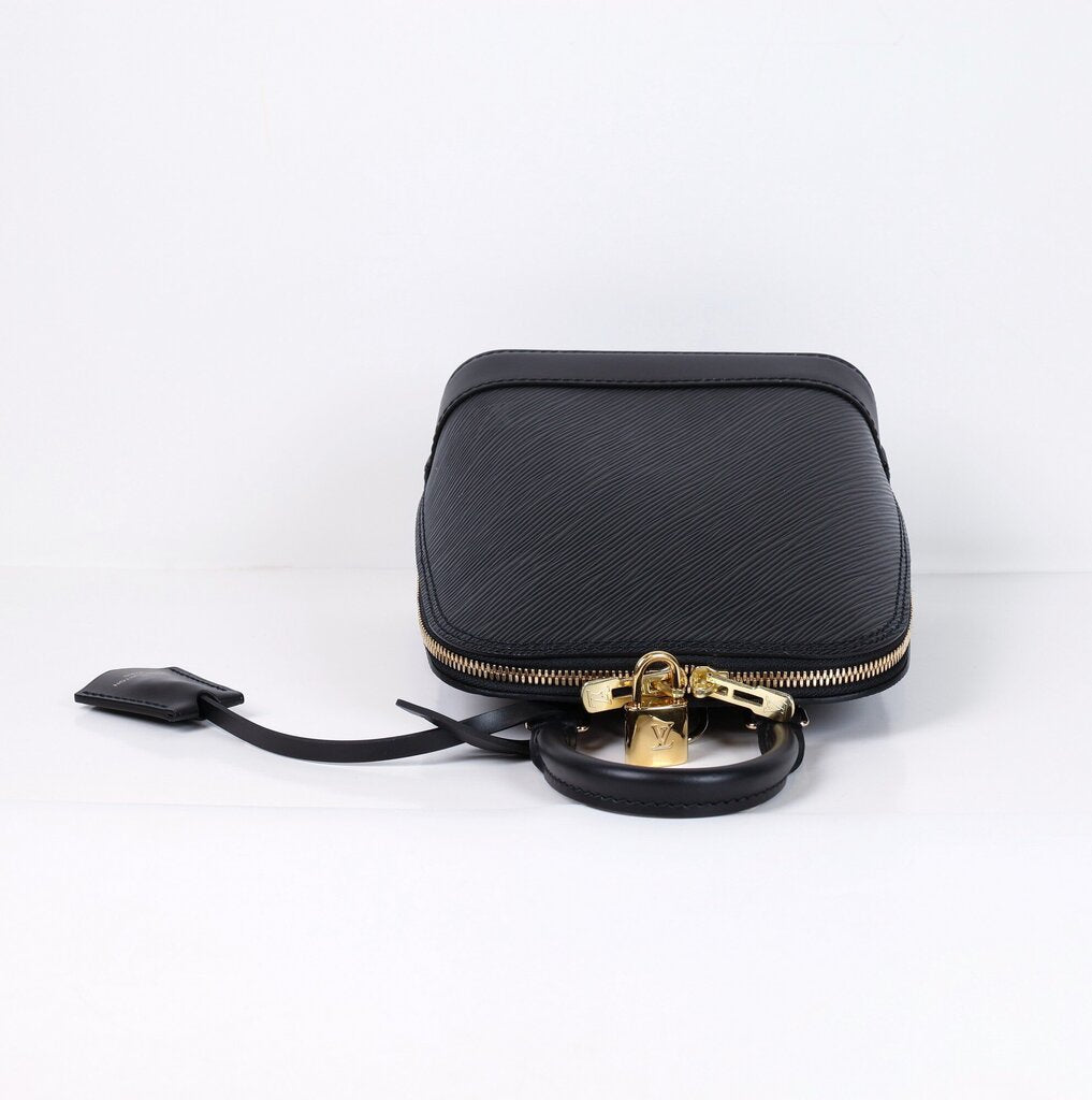 Black Epi Leather Alma Backpack
