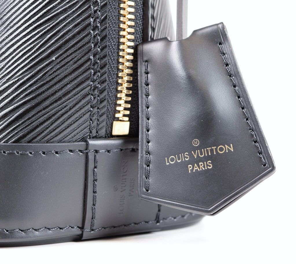 Black Epi Leather Alma Backpack