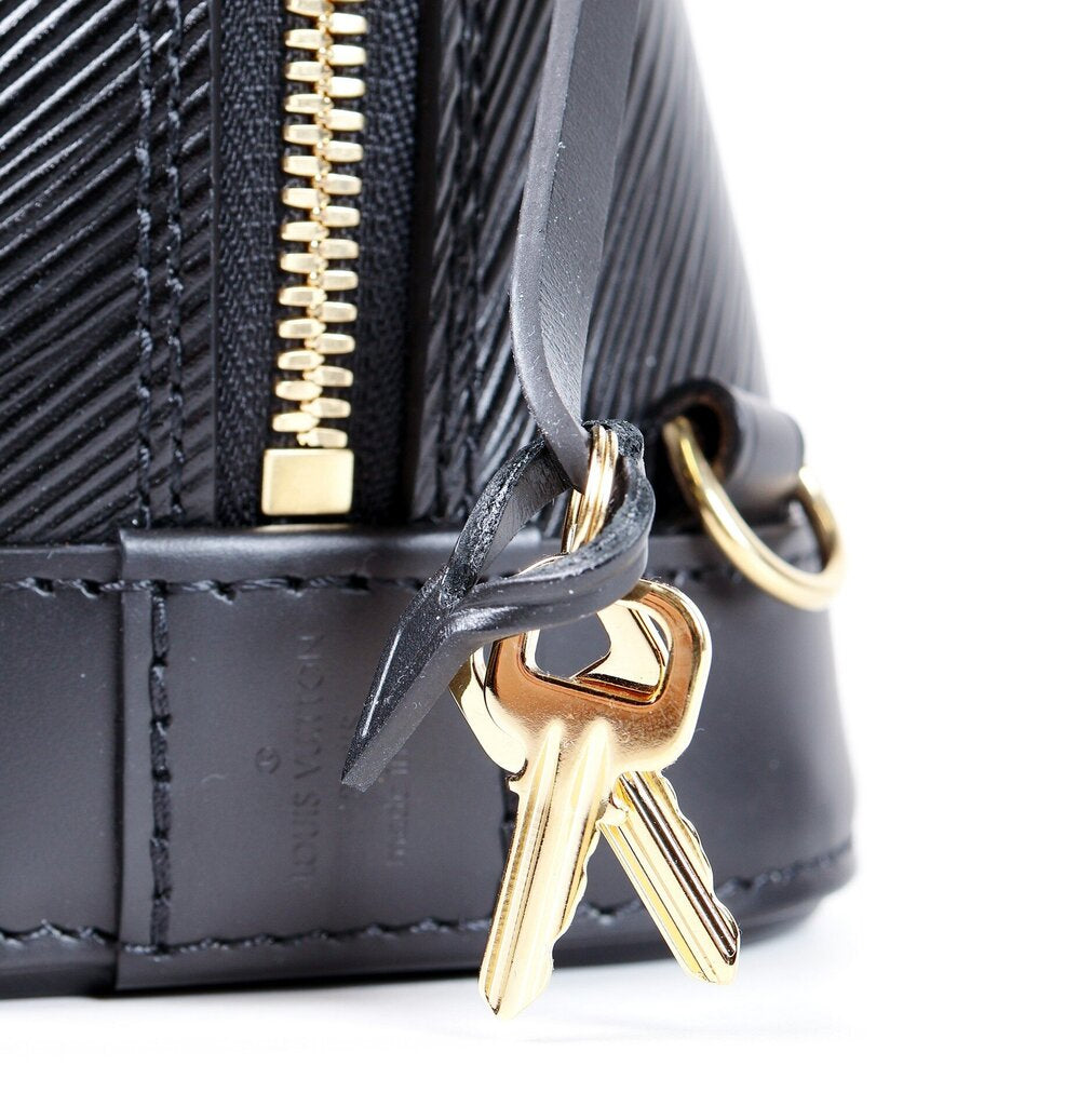 Black Epi Leather Alma Backpack