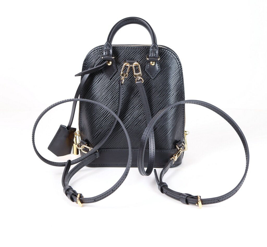 Black Epi Leather Alma Backpack