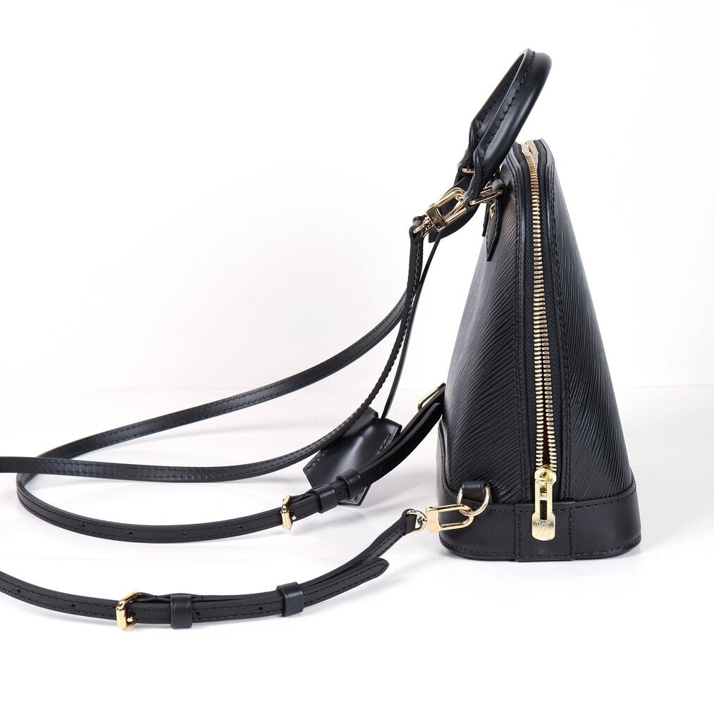 Black Epi Leather Alma Backpack