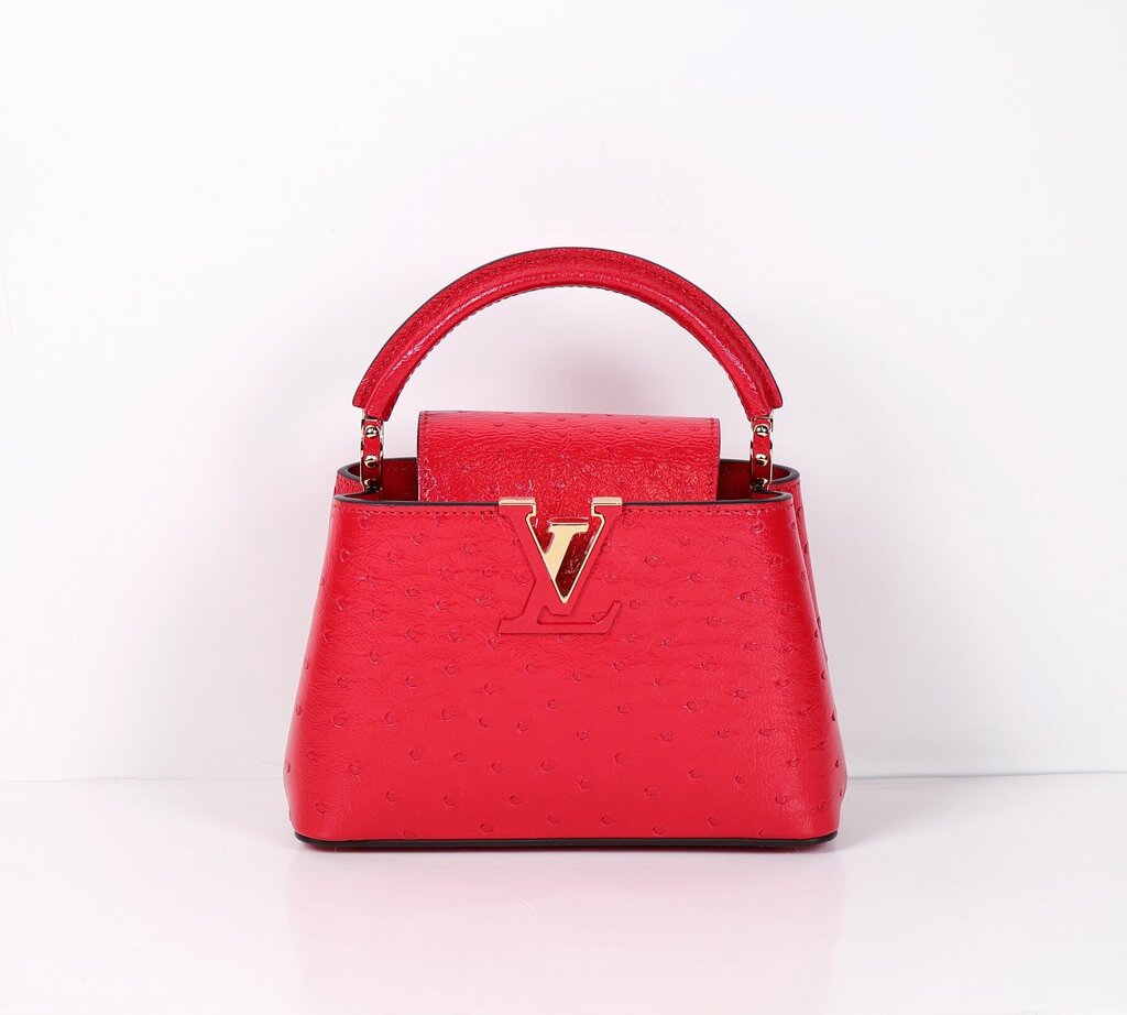 Red Ostrich Mini Capucine