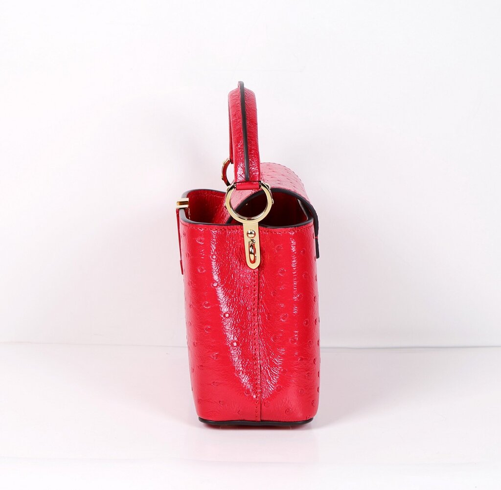 Red Ostrich Mini Capucine