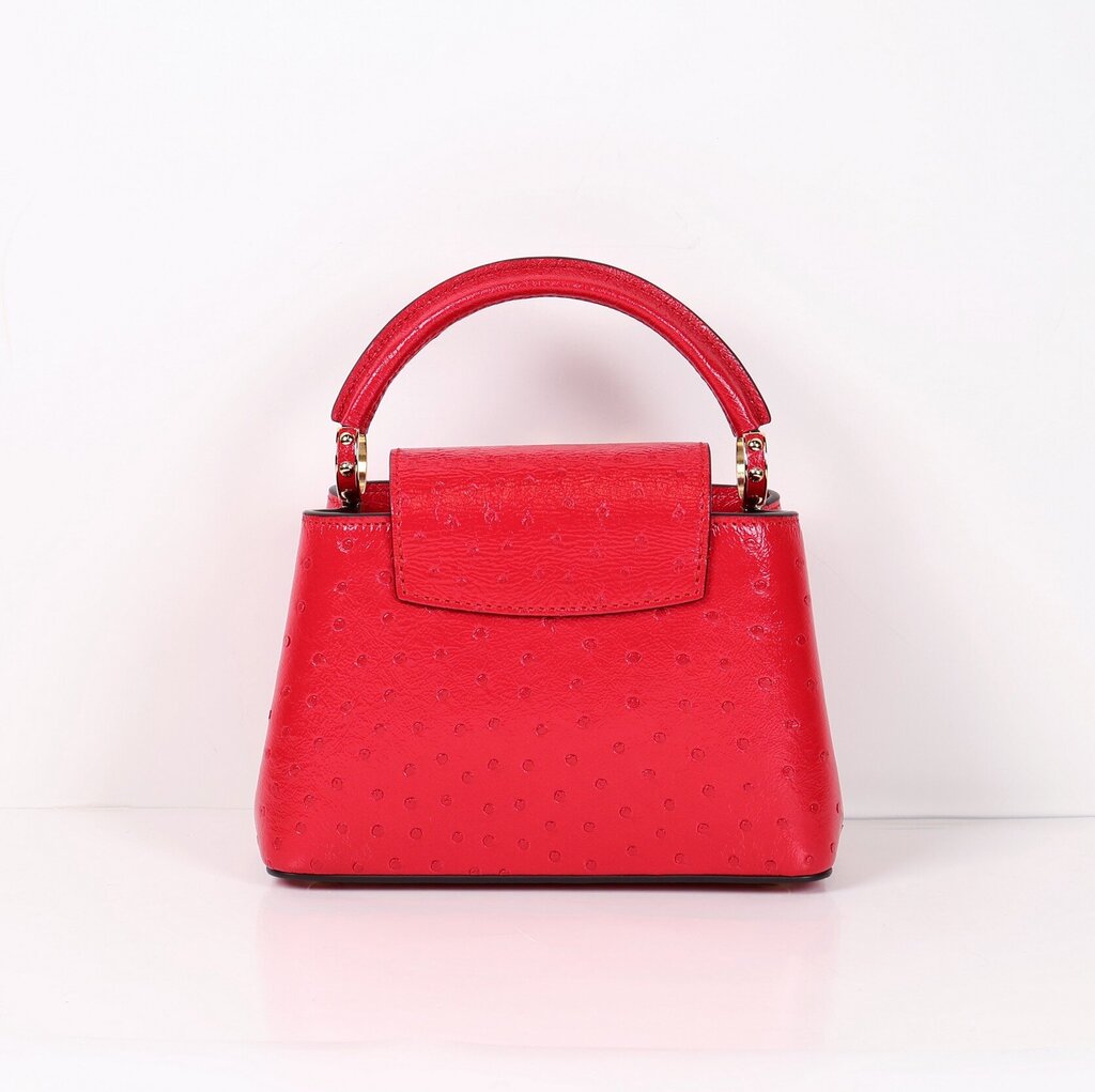 Red Ostrich Mini Capucine