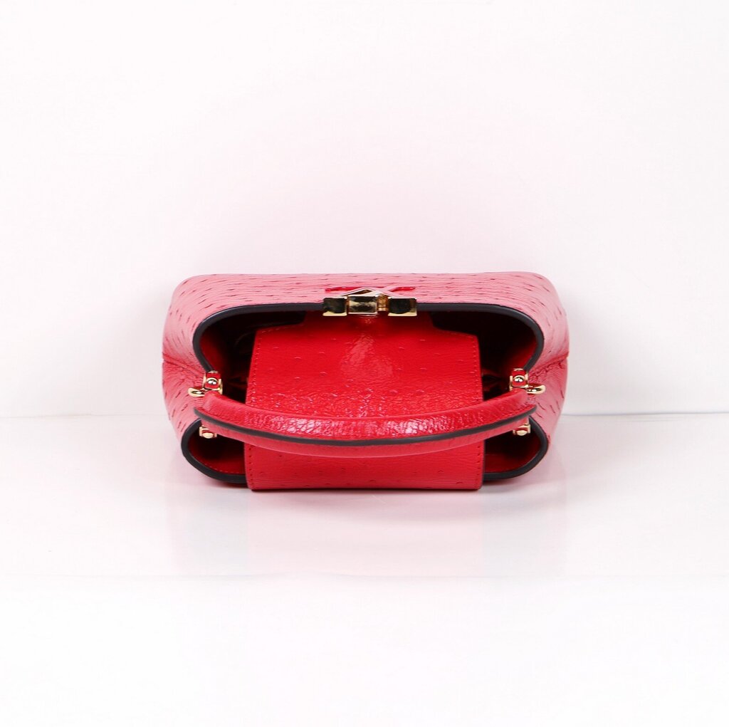 Red Ostrich Mini Capucine