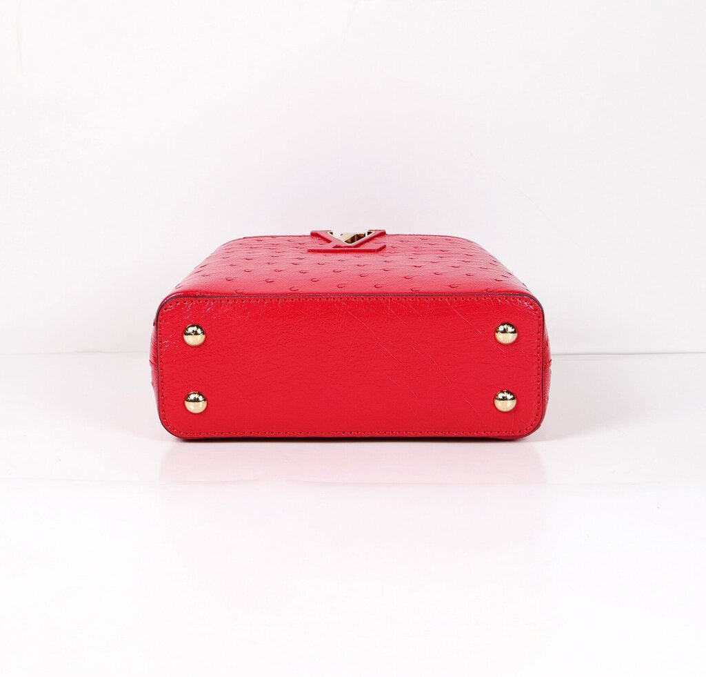 Red Ostrich Mini Capucine