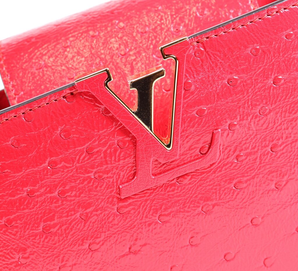 Red Ostrich Mini Capucine