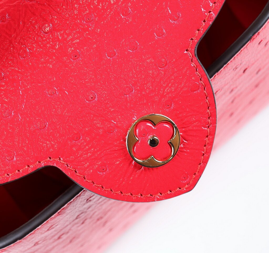 Red Ostrich Mini Capucine