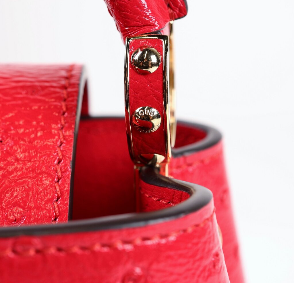 Red Ostrich Mini Capucine
