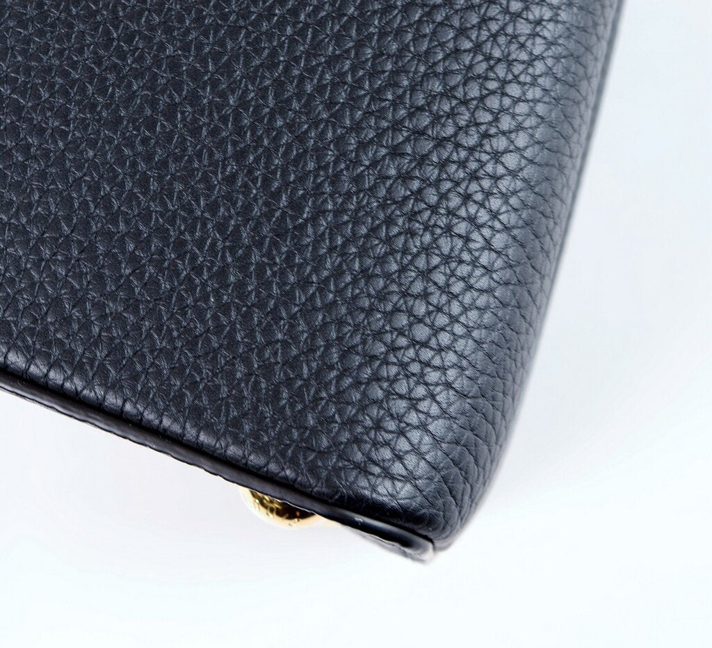 Black Leather Capucine MM