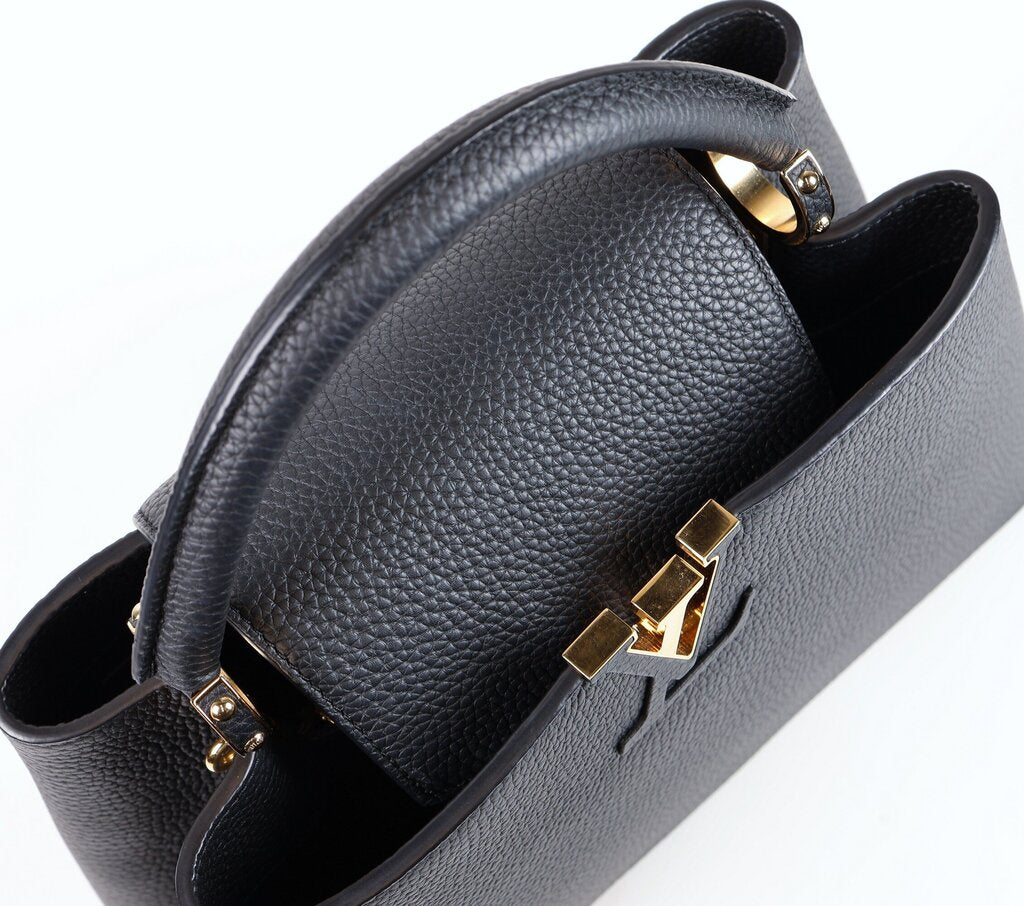 Black Leather Capucine MM