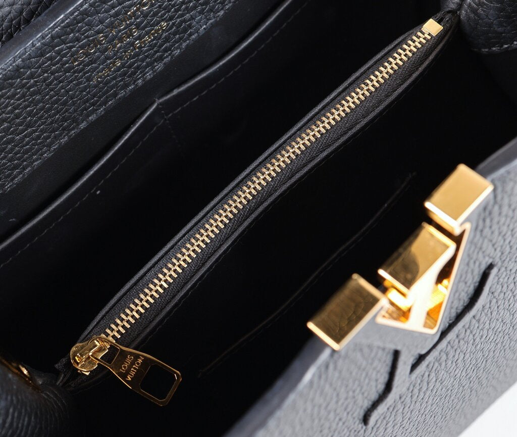 Black Leather Capucine MM