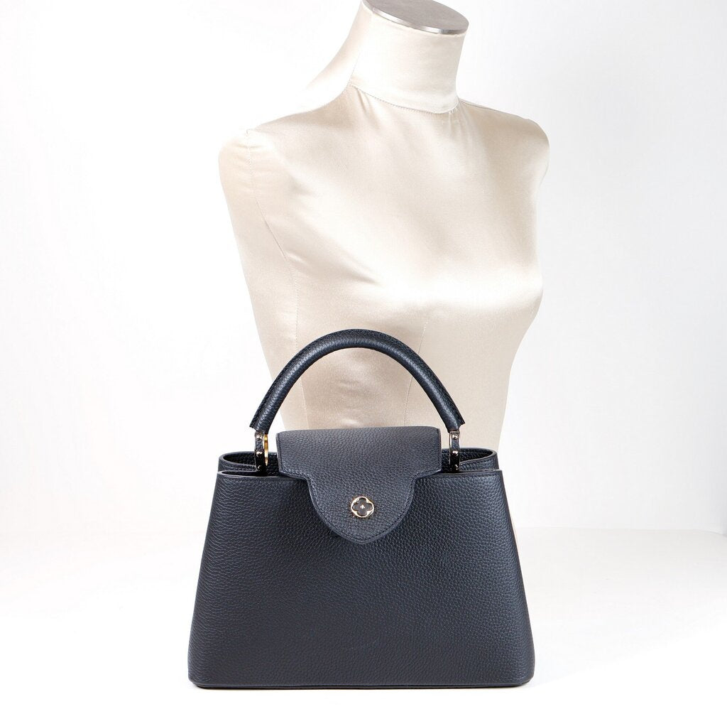 Black Leather Capucine MM