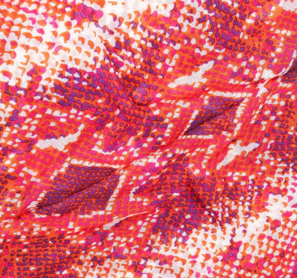Cashmere Snakeskin Print Scarf
