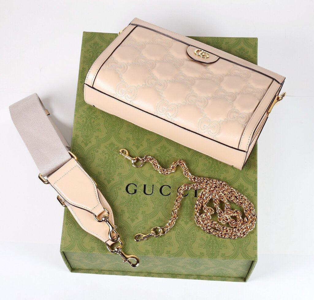 Nude GG Matelasse Ophidia Small Bag