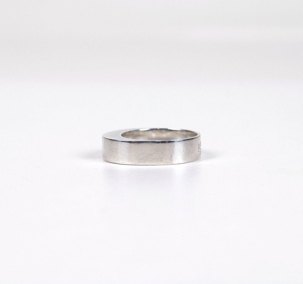Sterling and Amber Narrow Band Ring (8)