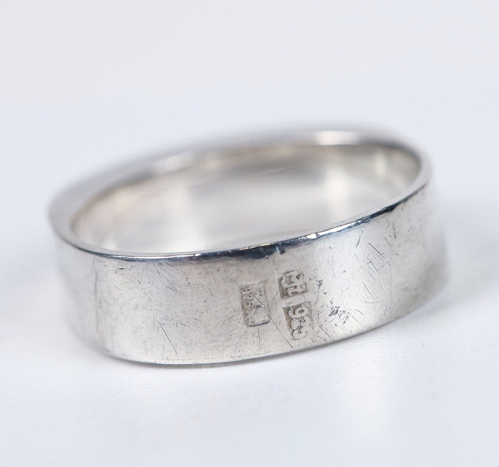 Sterling and Amber Narrow Band Ring (8)