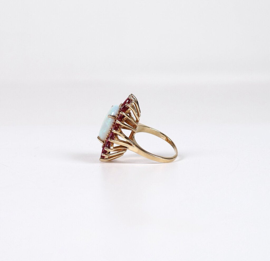 14K Opal and Ruby Ring (6)