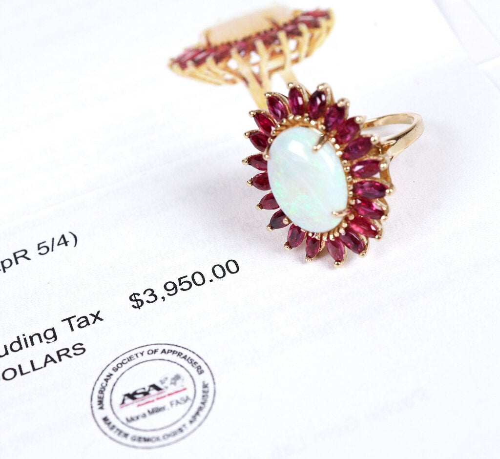 14K Opal and Ruby Ring (6)