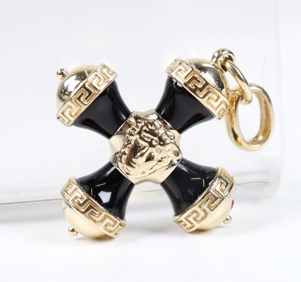 14K and Onyx Cross Pendant (Pendant only)