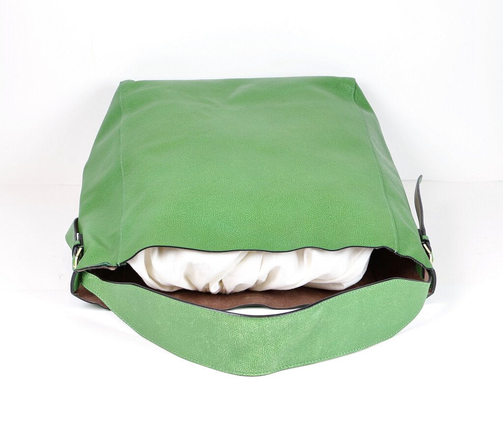 Green Leather Large Tote