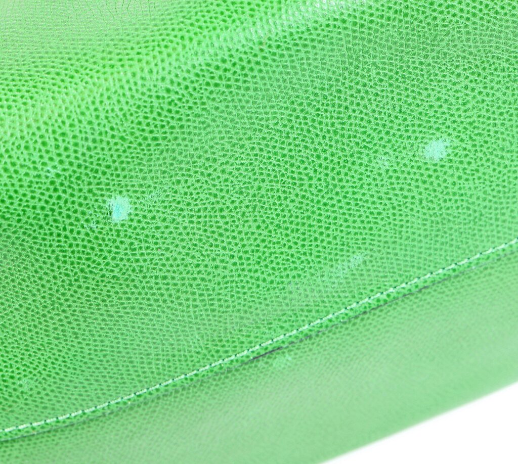 Green Leather Large Tote