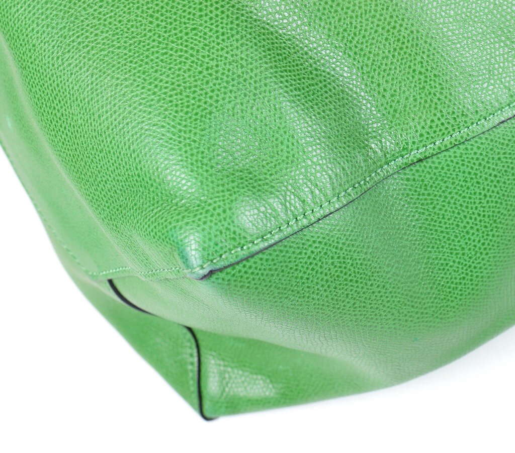 Green Leather Large Tote