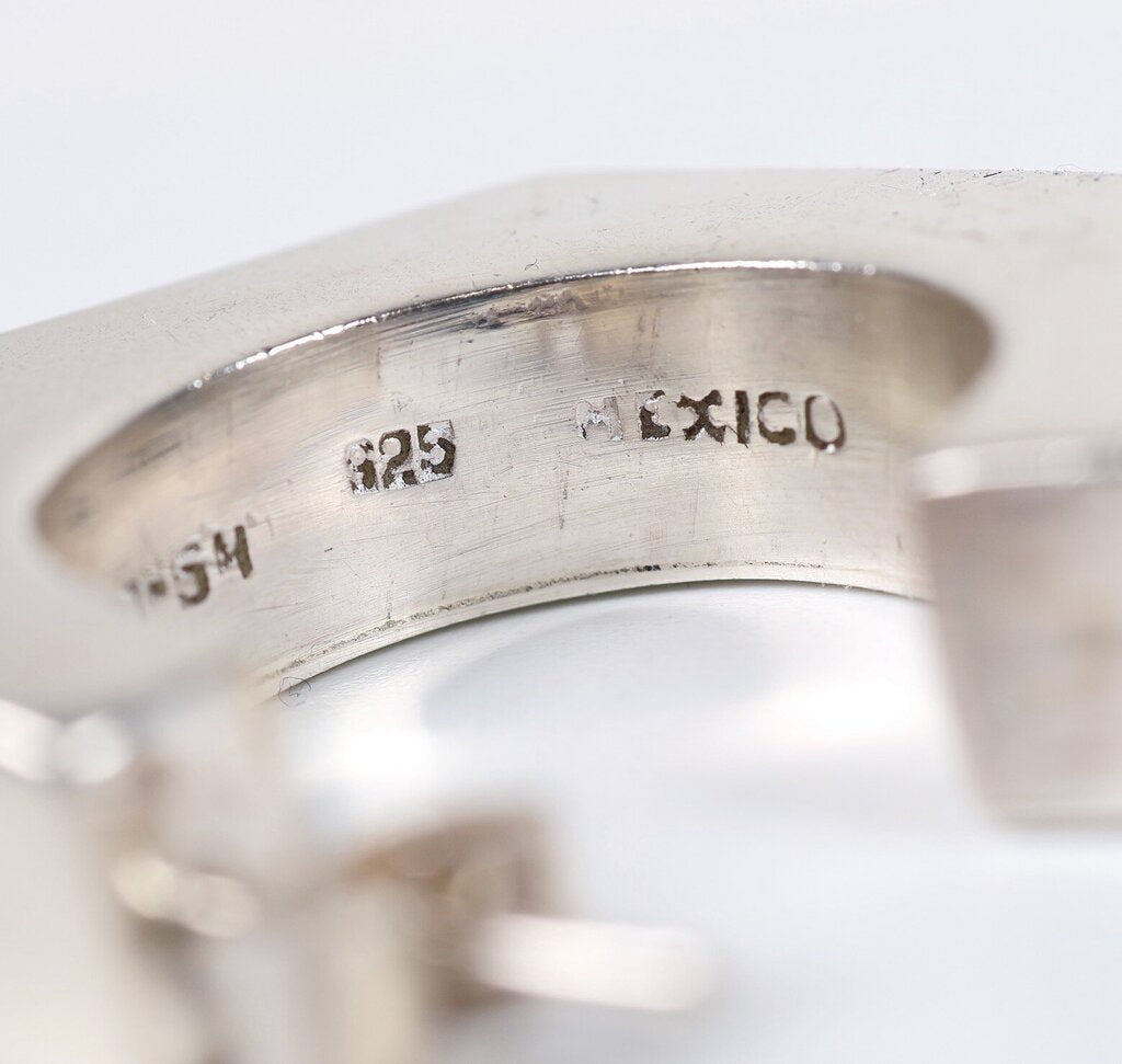 Sterling Hexagonal Hoop Earrings