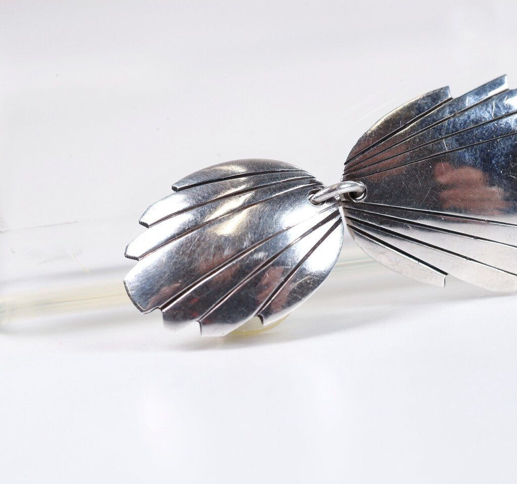 Sterling and Lapis Feather Earrings