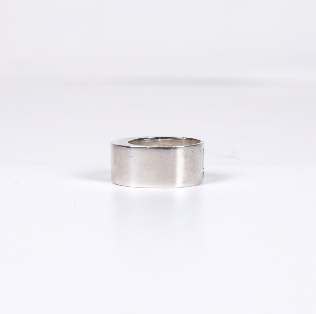 Sterling and Amber Wide Band Ring (7)