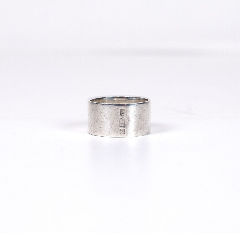 Sterling and Amber Wide Band Ring (7)