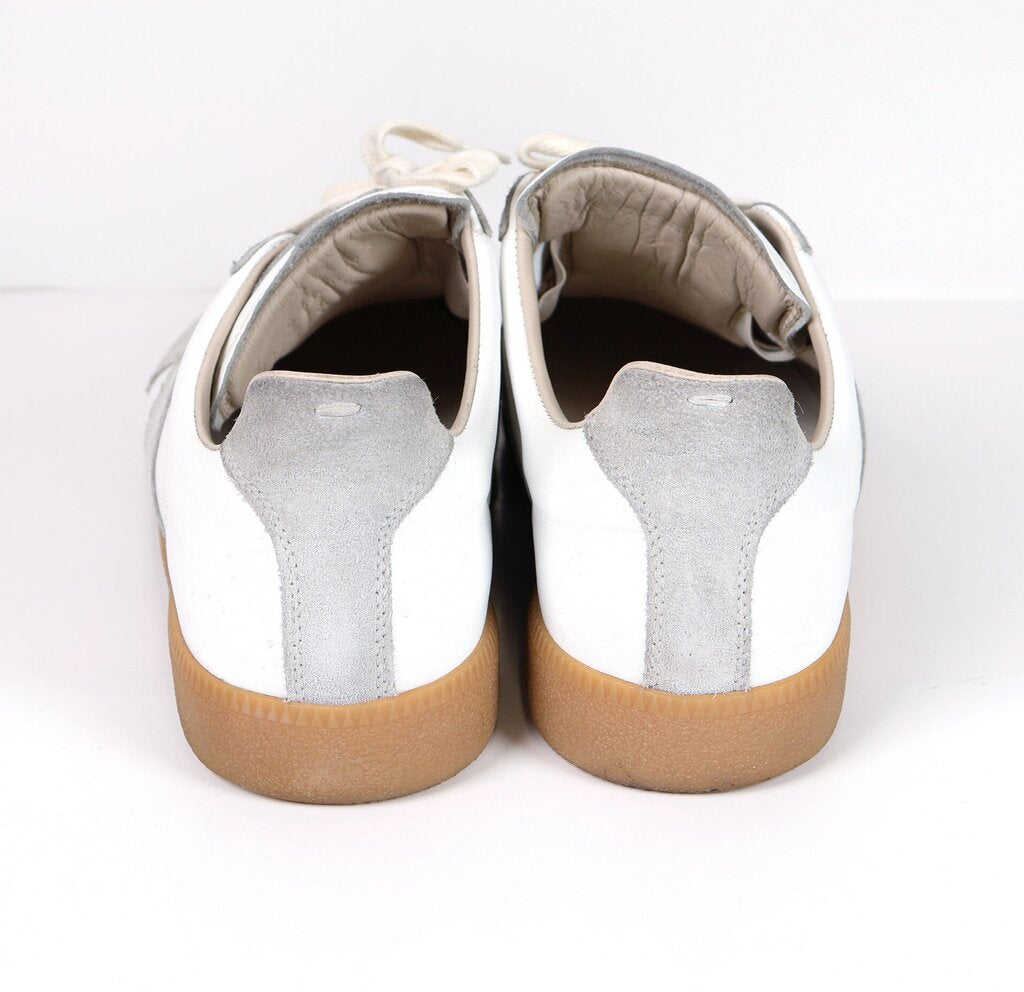 White + Grey Suede Gum Sole Sneakers (12M)