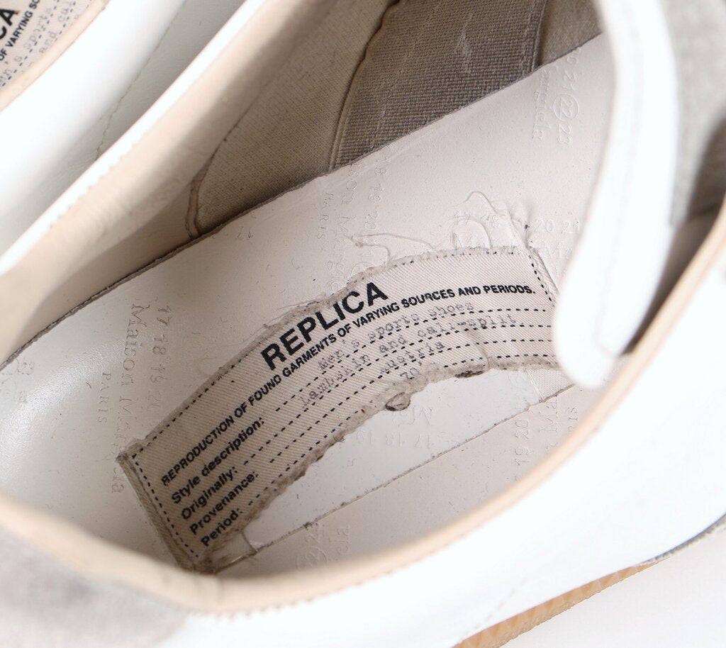 White + Grey Suede Gum Sole Sneakers (12M)