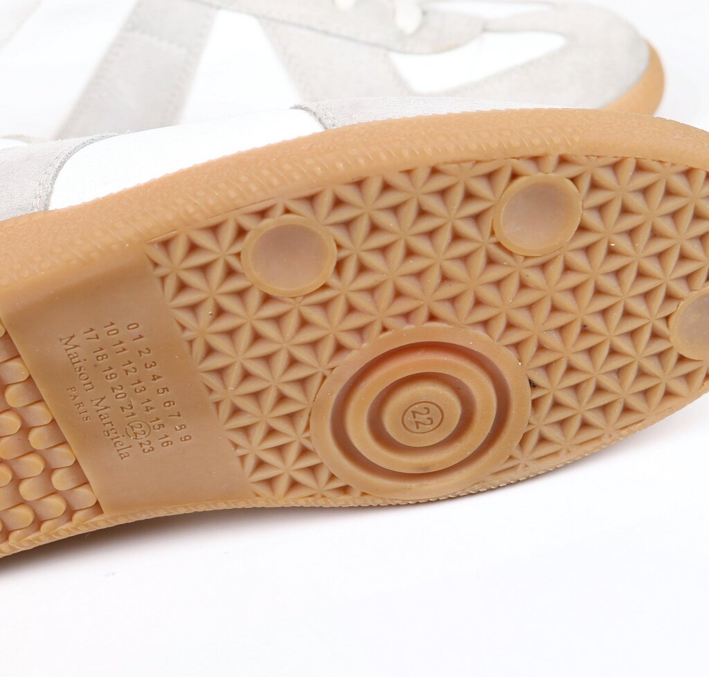 White + Grey Suede Gum Sole Sneakers (12M)