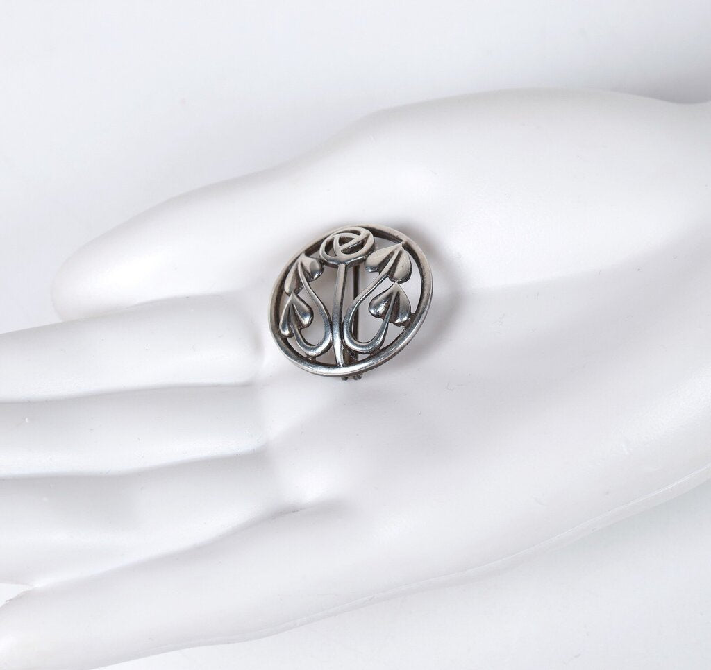 Sterling Celtic Flower Pin