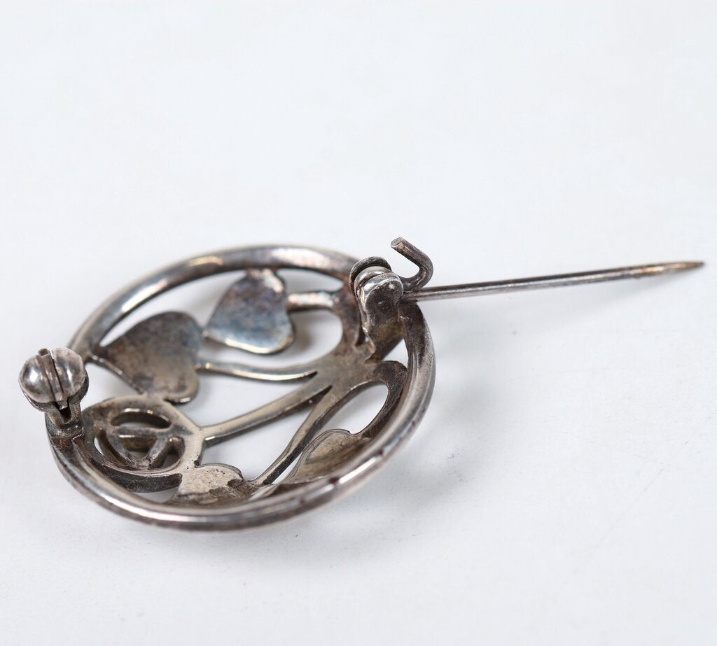 Sterling Celtic Flower Pin