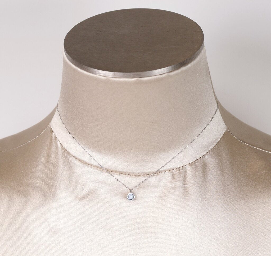 14K Gold Opal and Diamond Necklace (16)