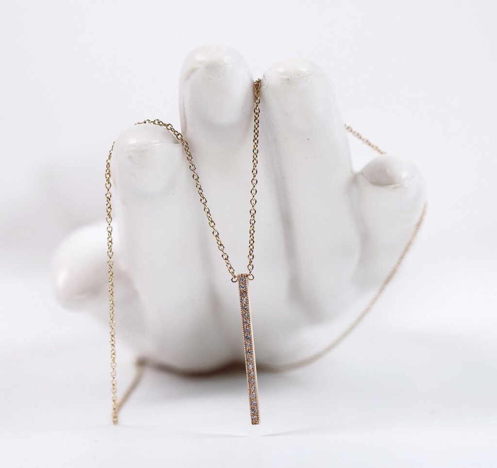 14K and Diamond Bar Pendant Necklace (16)