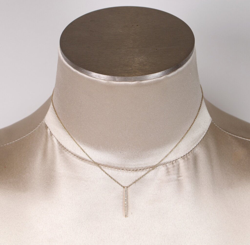 14K and Diamond Bar Pendant Necklace (16)