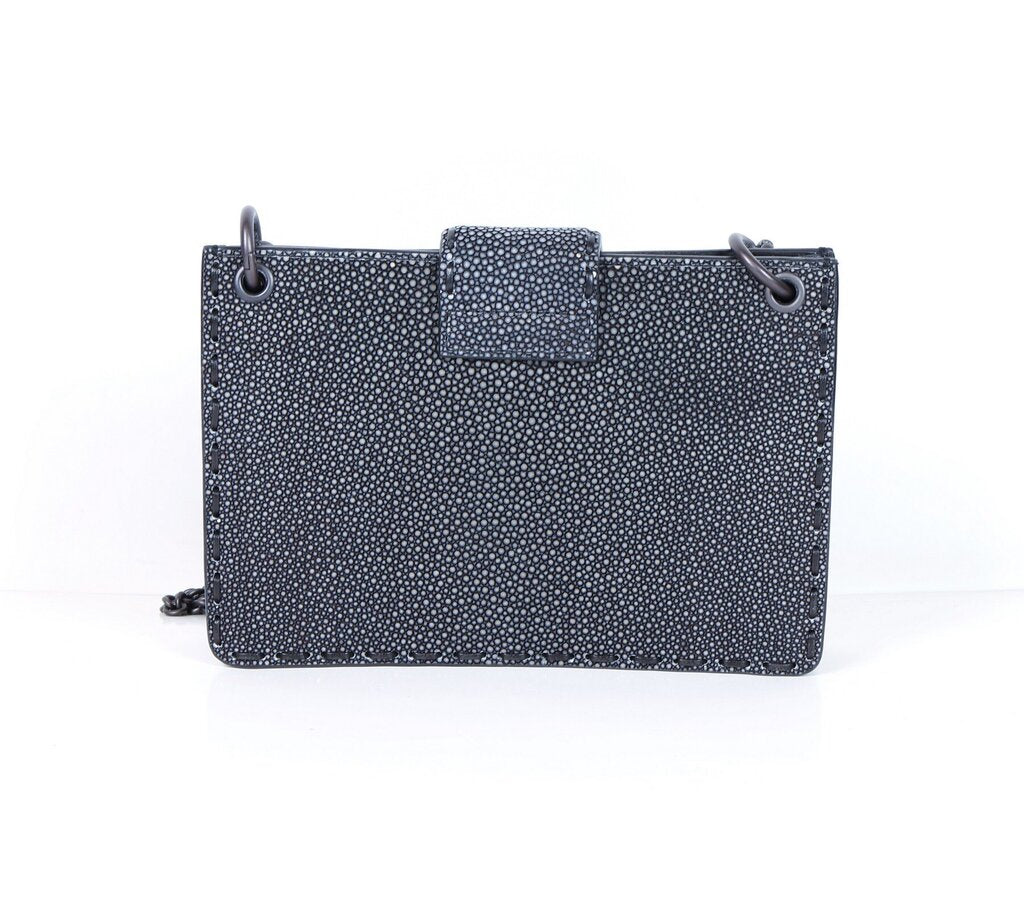 Black Stingray Gunmetal Chain Crossbody