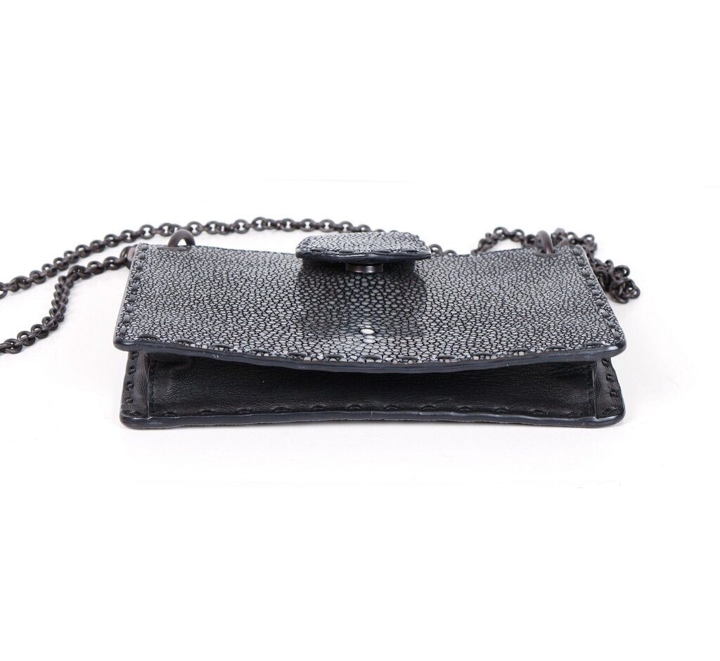 Black Stingray Gunmetal Chain Crossbody