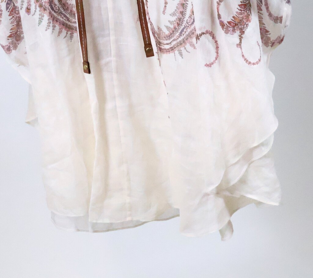 Paisley Linen Long Cape (OS)