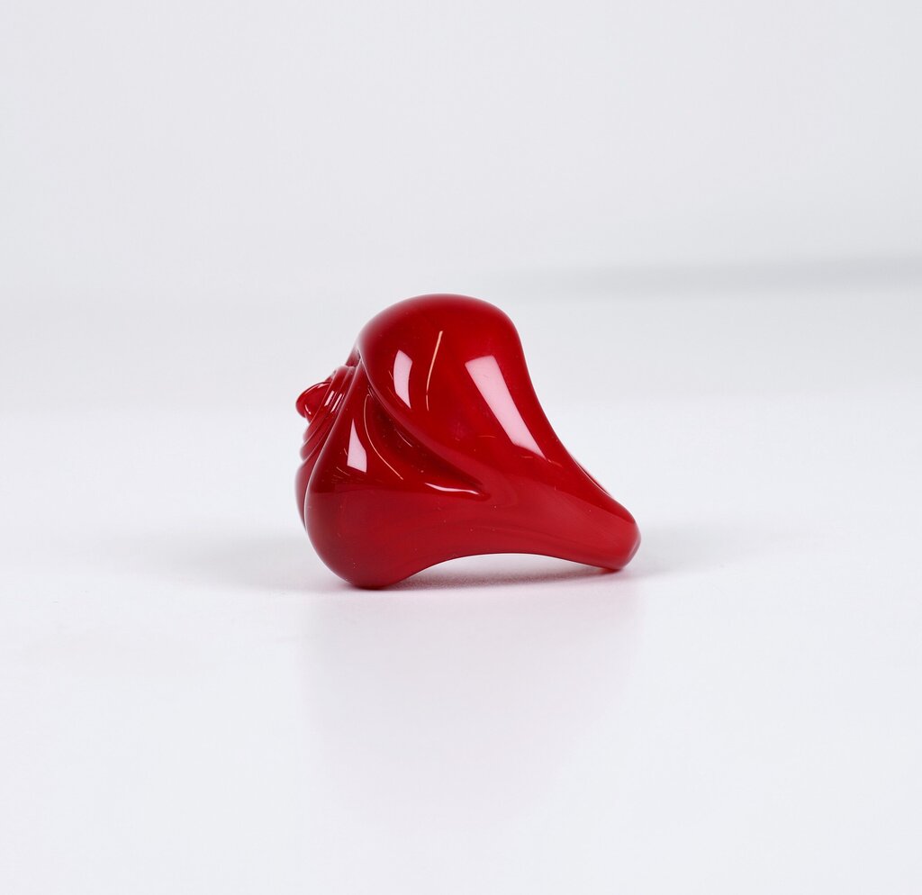Deep Red Rose Glass Ring (9.25)