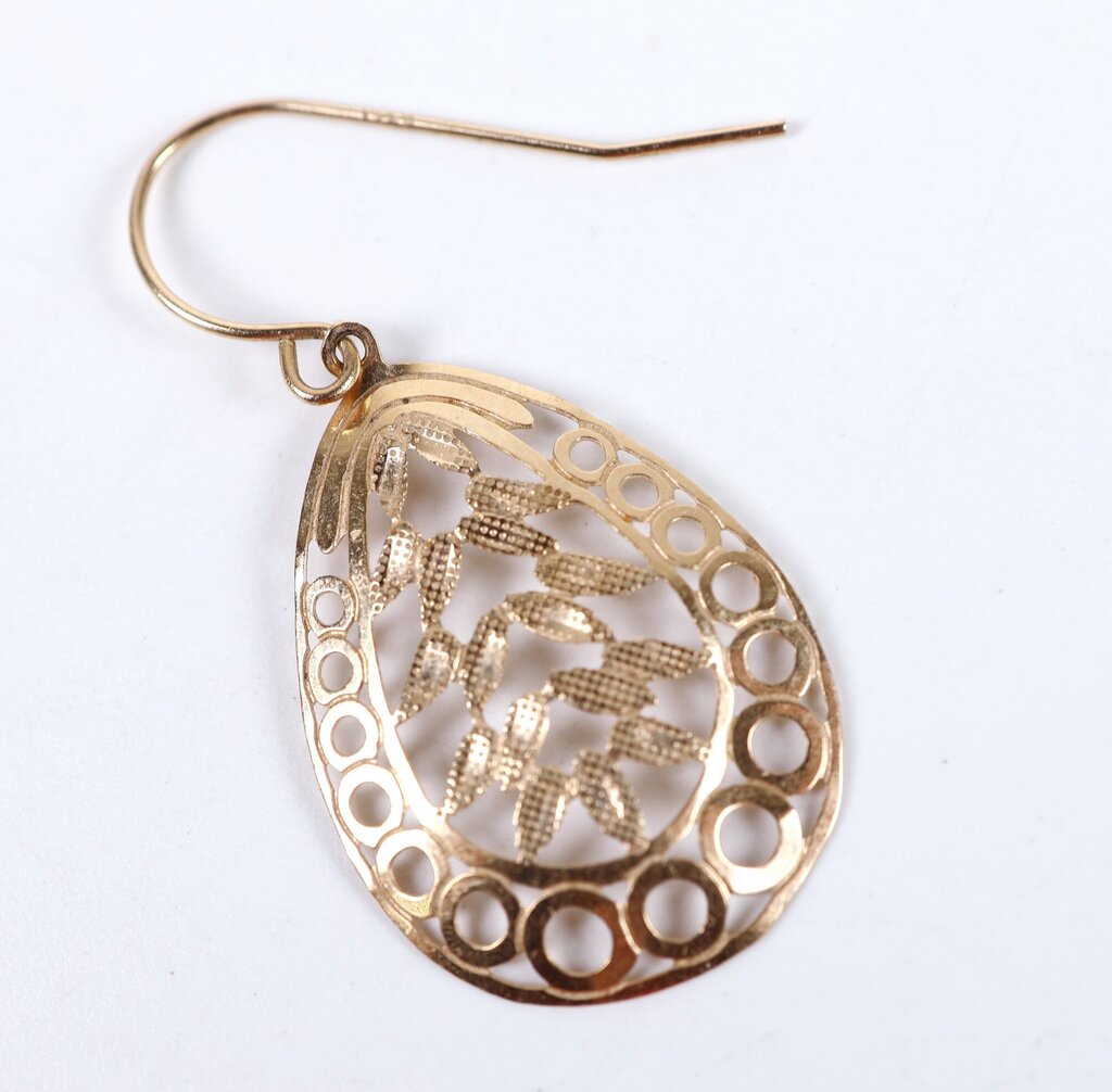 14K Gold Teardrop Earrings