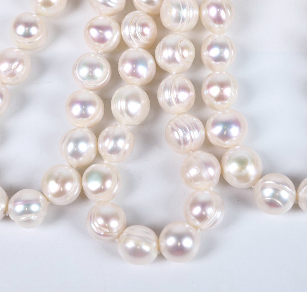 Sterling and Freshwater Pearl Triple Strand Bracelet